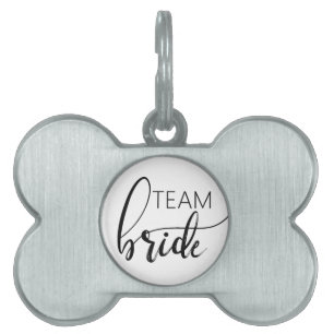 Team Bride Elegante Minimalistische Dog Bone Pet T Tiermarke