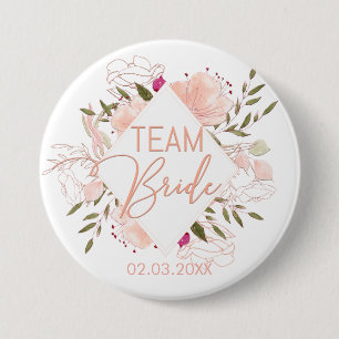 TEAM BRIDE FLORAL BUTTON
