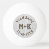 Team Bride Gastgeschenk Hochzeit Ping Pong Ball Tischtennisball (Vorderseite)