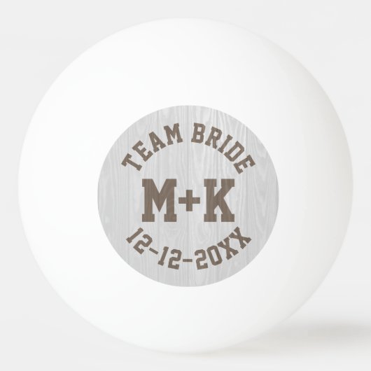 Team Bride Gastgeschenk Hochzeit Ping Pong Ball Tischtennisball (Vorderseite)