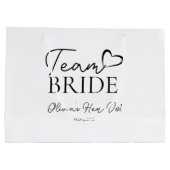 Team Bride Gift Bag - Perfekter Junggeselinnen-Abs Große Geschenktüte (Rückseite)