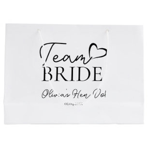 Team Bride Gift Bag - Perfekter Junggeselinnen-Abs Große Geschenktüte