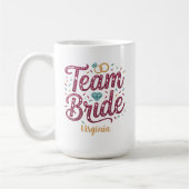 Team Bride Glitter Bridesmaid Favor Coffee Mug Kaffeetasse (Links)