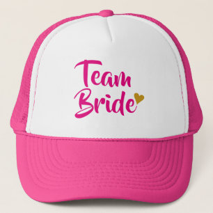 Team Bride Gold Herz Truckerkappe