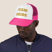 Team Bride Gold Hot Pink Truckerkappe (Beispiel)