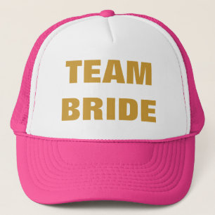 Team Bride Gold Hot Pink Truckerkappe