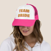 Team Bride Gold Hot Pink Truckerkappe (Beispiel)