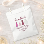 TEAM BRIDE Gown Wedding Brautparty Bachelorette Geschenktütchen (Ausgeschnitten)