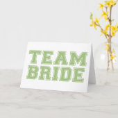 Team Bride (grün) Karte (Gelbe Blume)