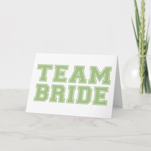 Team Bride (grün) Karte (Vorderseite)