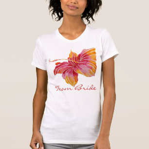 Team Bride   Hawaiianischer Hibiskus Blume T - Shi T-Shirt