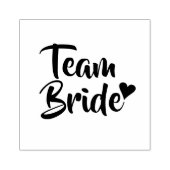 Team Bride Heart Gummistempel (Prägung)