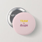 Team Bride | Hochzeitsgesellschaft Button (Vorne & Hinten)