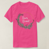 Team Bride I Floral Wreath Wedding Boho Style Euca T-Shirt (Design vorne)