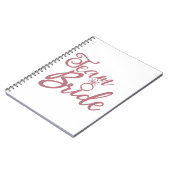 Team Bride - Junggeselinnen-Abschied Bridal Weddin Notizblock (Linke Seite)