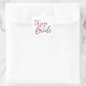Team Bride - Junggeselinnen-Abschied Bridal Weddin Quadratischer Aufkleber (Tasche)