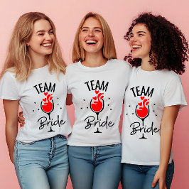 "Team Bride" Junggeselinnen-Abschied T - Shirt
