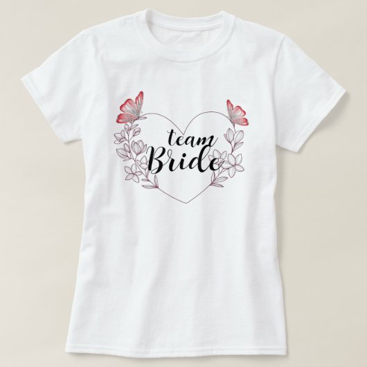 Team Bride Junggeselinnen-Abschied T-Shirt (Design vorne)