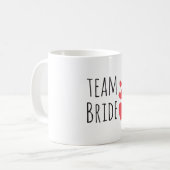Team Bride Kaffeetasse (Vorderseite Links)