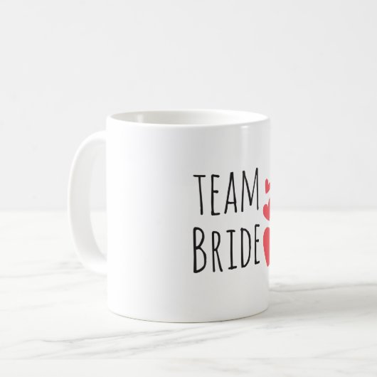 Team Bride Kaffeetasse (Vorderseite Links)
