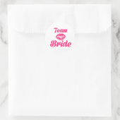 Team Bride Kiss Runder Aufkleber (Tasche)