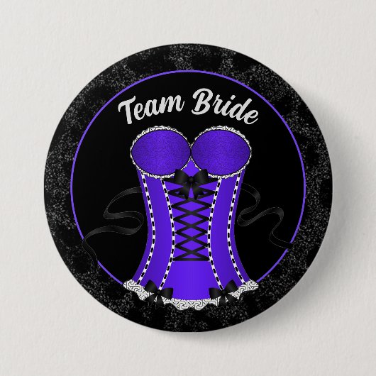 Team Bride Kokett Lila Corset Button (Vorderseite)