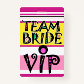 Team Bride Lanyard Abzeichen Ausweis (Vorderseite)