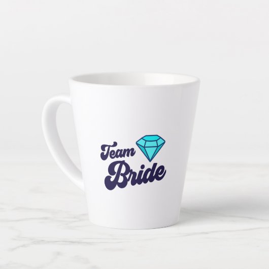 Team Bride Latte Tasse (Linke Ecke)