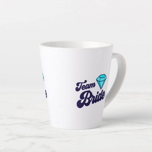 Team Bride Latte Tasse (Rechte Ecke)
