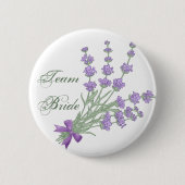 Team Bride. Lavendel Button (Vorderseite)