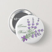 Team Bride. Lavendel Button (Vorne & Hinten)