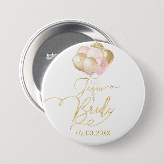 TEAM BRIDE LUFTBALLONS BUTTON (Vorne & Hinten)