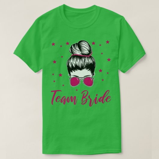 Team Bride Marry Bride Cool Hen Night  T-Shirt (Design vorne)