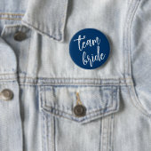 Team Bride Minimal Modern Blue Bachelerotte Party Button (Beispiel)