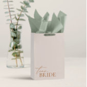 Team Bride Minimalistisch Elegant Bachelorette Mittlere Geschenktüte