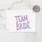 Team Bride Mitteilungskarte (Vorderseite/Rückseite Beispiel)