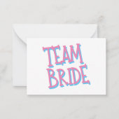 Team Bride Mitteilungskarte (Vorderseite)