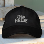 Team Bride Modern Simple Typografy Wedding Bestickte Baseballkappe<br><div class="desc">Team Bride einfache Typografie.</div>