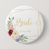 Team Bride! Moderne Geometrik Button (Vorderseite)