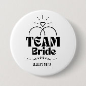 Team Bride Name Junggeselinnen-Abschied Button (Vorderseite)