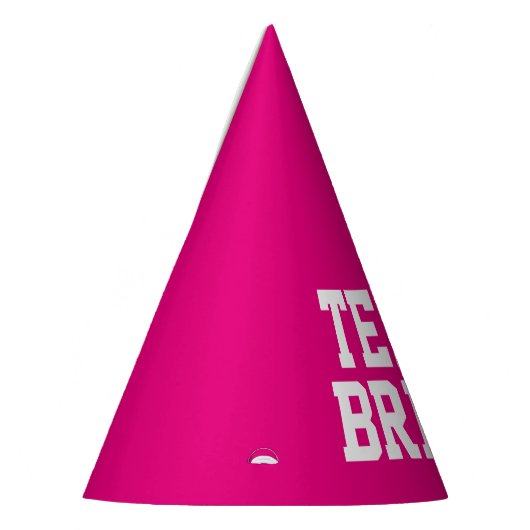 TEAM BRIDE Neon Pink Hochzeitsmannshüte für Erwach Partyhütchen (Links)