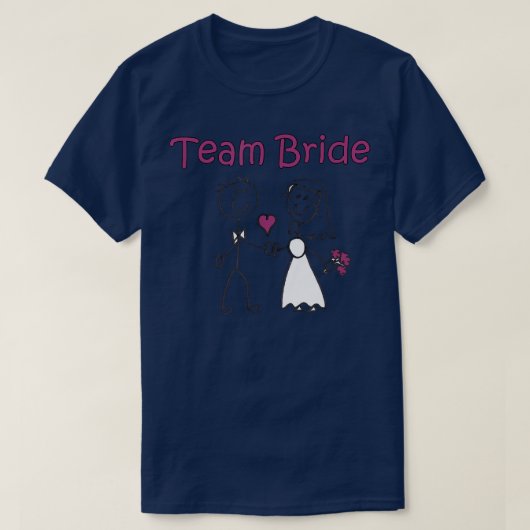 Team Bride Niedlich Wedding T Shirts (Design vorne)