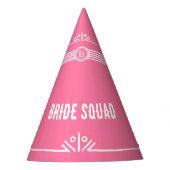 Team Bride oder Bride Squad Partyhütchen (Vorderseite)