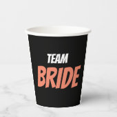 Team Bride Pappbecher (Vorderseite)