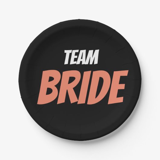 Team Bride Pappteller (Vorderseite)