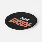 Team Bride Pappteller (Schrägansicht)