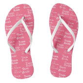 Team Bride Pattern rosa Flip Flops Badesandalen (Fußbett)