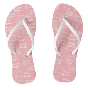 Team Bride Pattern rosa Flip Flops Badesandalen