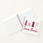 Team Bride Personalisiert Bridesmaid Wedding Party Notizblock (Innenseite)