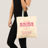 "TEAM BRIDE" Personalisierte Hochzeitsfeier Tragetasche (Vorderseite (Produkt))